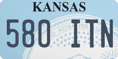KS license plate 580ITN