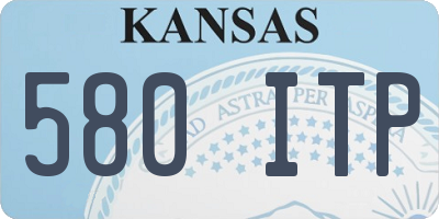 KS license plate 580ITP