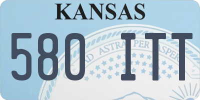 KS license plate 580ITT