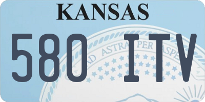 KS license plate 580ITV