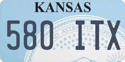 KS license plate 580ITX