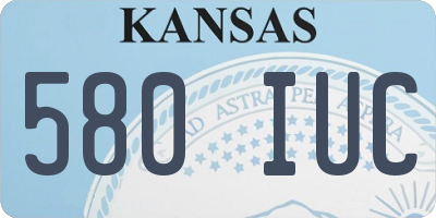 KS license plate 580IUC