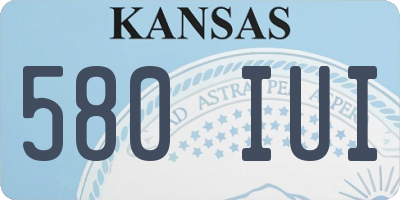 KS license plate 580IUI
