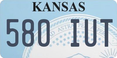 KS license plate 580IUT