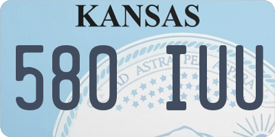 KS license plate 580IUU