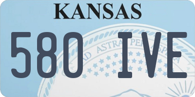 KS license plate 580IVE