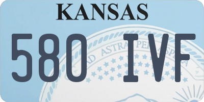 KS license plate 580IVF