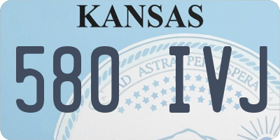 KS license plate 580IVJ