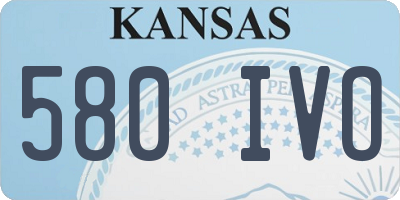 KS license plate 580IVO