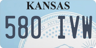 KS license plate 580IVW