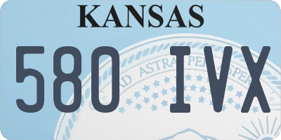 KS license plate 580IVX