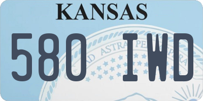 KS license plate 580IWD