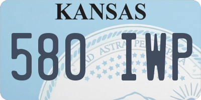 KS license plate 580IWP