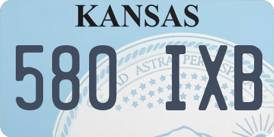 KS license plate 580IXB