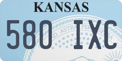 KS license plate 580IXC