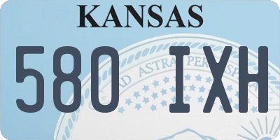 KS license plate 580IXH
