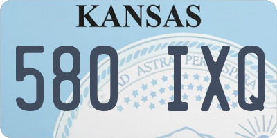 KS license plate 580IXQ