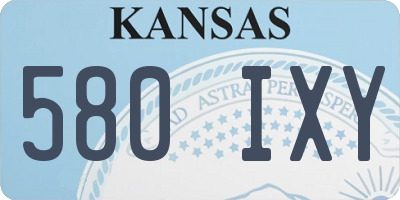 KS license plate 580IXY