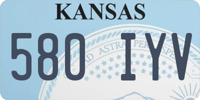 KS license plate 580IYV