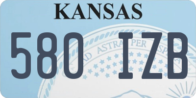 KS license plate 580IZB