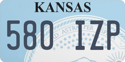 KS license plate 580IZP