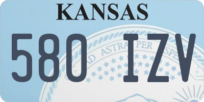 KS license plate 580IZV