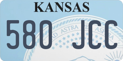 KS license plate 580JCC