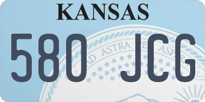KS license plate 580JCG