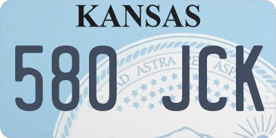 KS license plate 580JCK