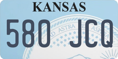 KS license plate 580JCQ