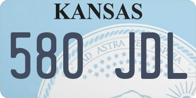 KS license plate 580JDL