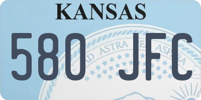 KS license plate 580JFC