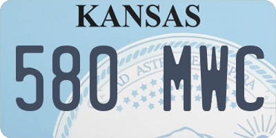 KS license plate 580MWC