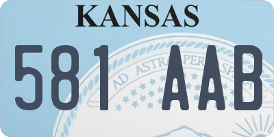 KS license plate 581AAB