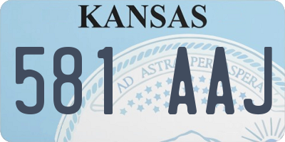 KS license plate 581AAJ