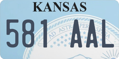KS license plate 581AAL