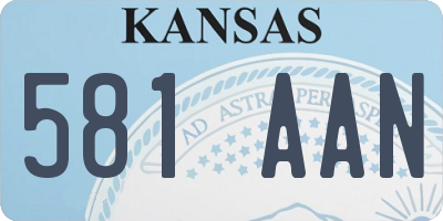 KS license plate 581AAN