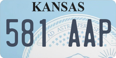 KS license plate 581AAP