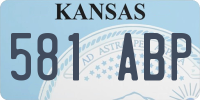KS license plate 581ABP