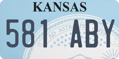 KS license plate 581ABY