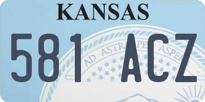 KS license plate 581ACZ