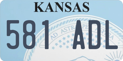 KS license plate 581ADL