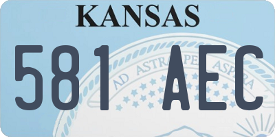 KS license plate 581AEC