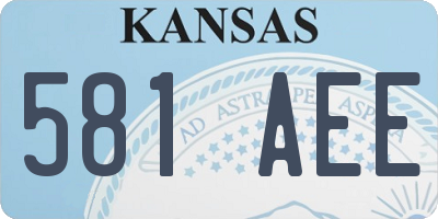 KS license plate 581AEE