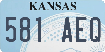 KS license plate 581AEQ