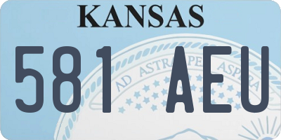 KS license plate 581AEU
