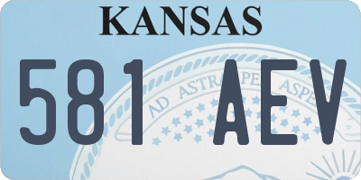 KS license plate 581AEV