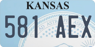 KS license plate 581AEX