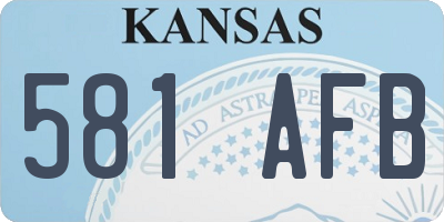 KS license plate 581AFB