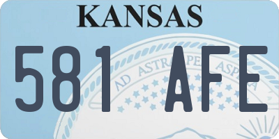 KS license plate 581AFE